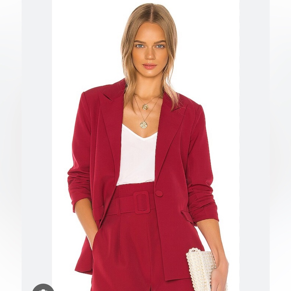 REVOLVE Song of Style Savannah Blazer in Red Berry